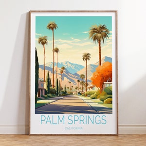 Palm Springs California Travel Poster, Palm Springs California Travel Wall Art, Palm Springs Wall Art, Palm Springs Gift