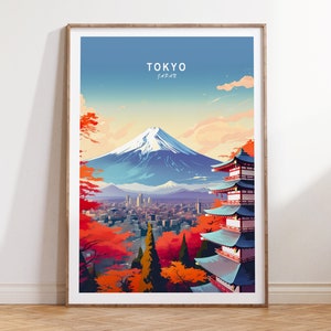 Tokyo Travel Poster, Tokyo Japan Travel Gift, Tokyo Wall Decor, Japan Custom Traveler Gifts, Birthday Gifts