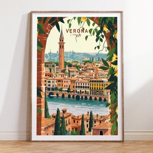 VERONA Italien Poster, Italien Stadt Wandkunst, VERONA Wanddekor, VERONA Italien Reise Dekoration, Hochzeitsgeschenk, personalisierte Geschenke