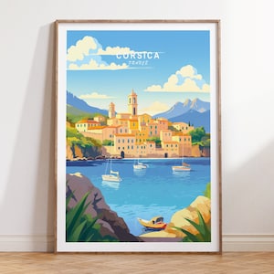Corsica France Travel Poster, Corsica France Travel Wall Art, Corsica Travel Poster, Corsica Island, Corsica Travel Poster Wall Art