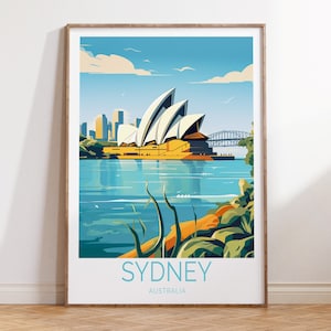 Sydney Australia Travel Poster, Sydney Australia Poster, Sydney Australia Travel Wall Art, Sydney Australia Travel Gif Home Decor
