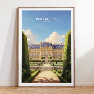 Poster di Versailles, poster di viaggio di Versailles Francia, decorazione murale di Versailles, regalo Francia, regalo di compleanno, regalo personalizzato