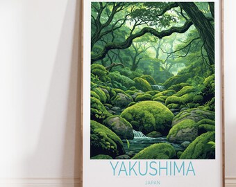 屋久島日本旅行ポスター、日本旅行ウォールアート、屋久島ウォール