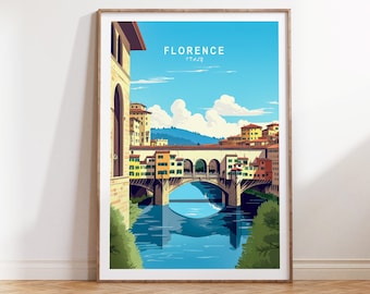 Florence Italy Custom Travel Poster, Italy Travel Wall Art, Florence Travel Print, Personalised Gifts, Home Decor Gifts