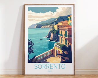 Sorrento Travel Poster Italy Travel Poster, Sorrento Travel Wall Art, Sorrento Italy Travel Wall Art, Sorrento Lemons Italia