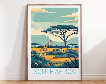 South Africa Travel Print, South Africa Travel Poster, South Africa Print, South Africa Poster, Travel Wall Art. South Africa Wall Art
