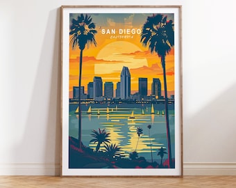 サンディエゴ カリフォルニア旅行ポスター、カリフォルニア ウォール