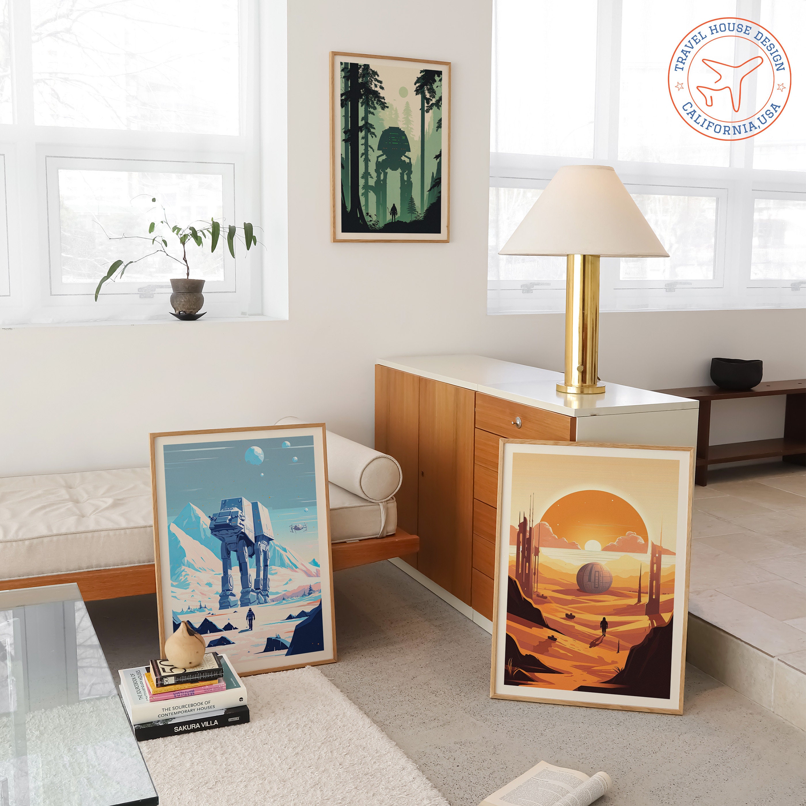 Tatooine Minimalist Star Wars Planet Poster, Star Wars Tatooine Travel