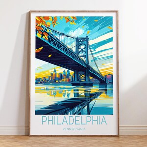 Philadelphia Pennsylvania Travel Print, Philadelphia Poster, Pennsylvania Philadelphia Wall Art, Birthday Gifts, Wedding Present