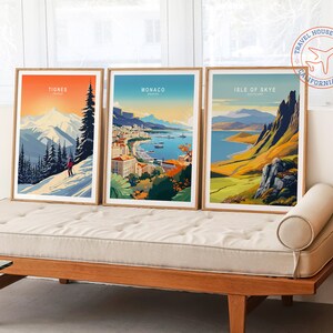 Monaco Art Travel Poster, Monaco Poster, Europe Travel Poster, Monaco Wall Art Travel Poster, Europe French Riviera Travel Gifts image 4