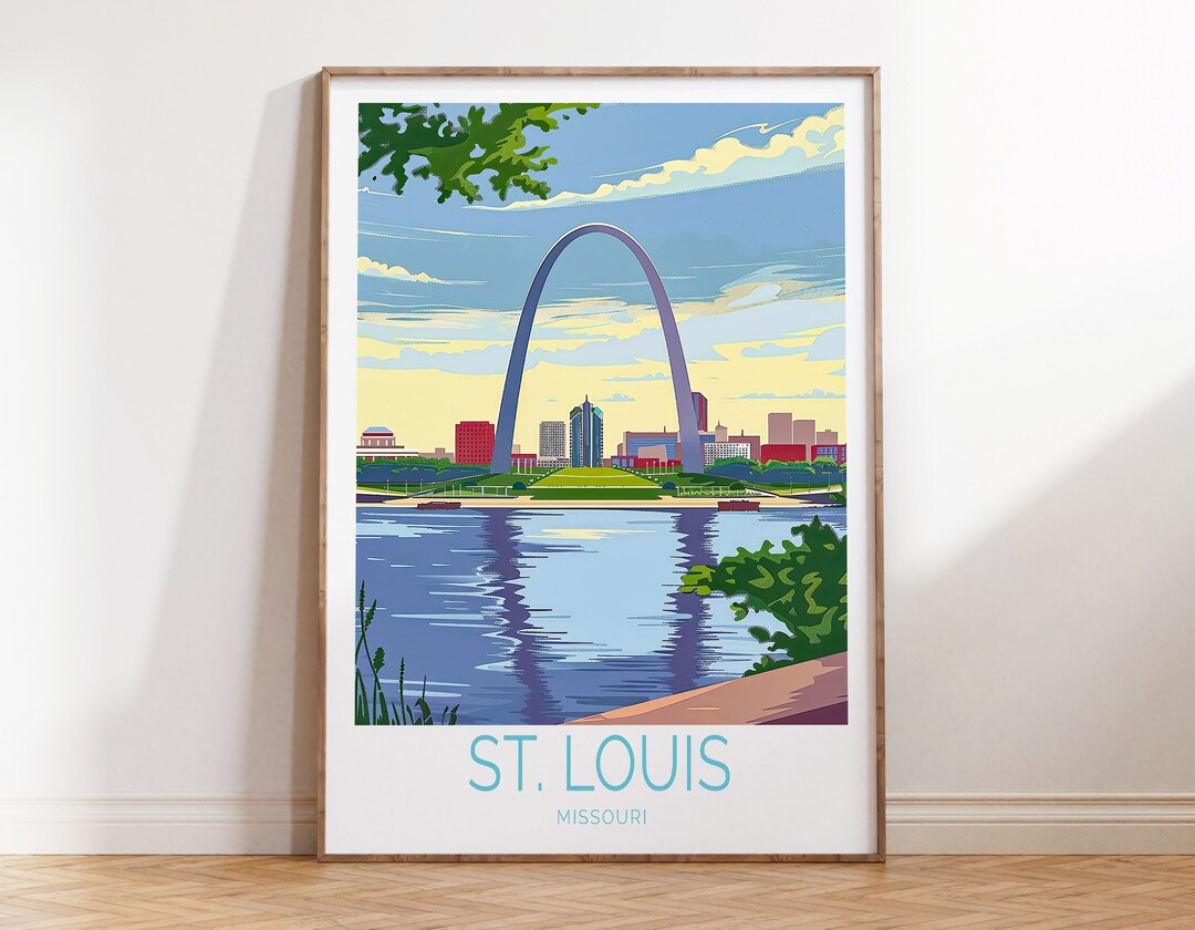 St. Louis Missouri Travel Poster, Missouri Travel Wall Art, the Gateway ...