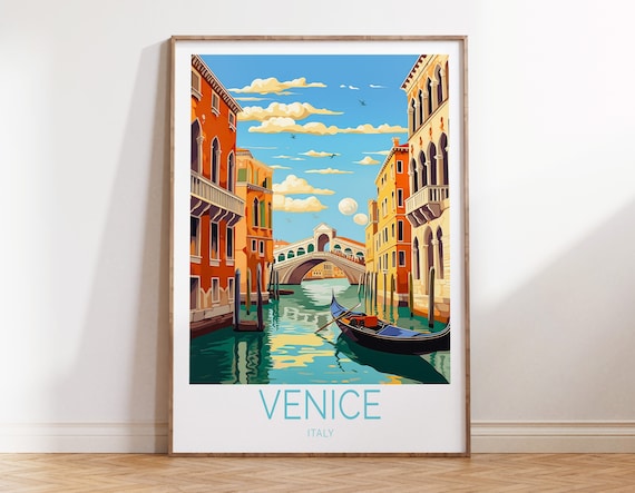 Venice Travel Poster Italy Travel Poster, Venice Travel Wall Art, Venice Italy Travel Wall Art, Venice Italia Travel Gifts