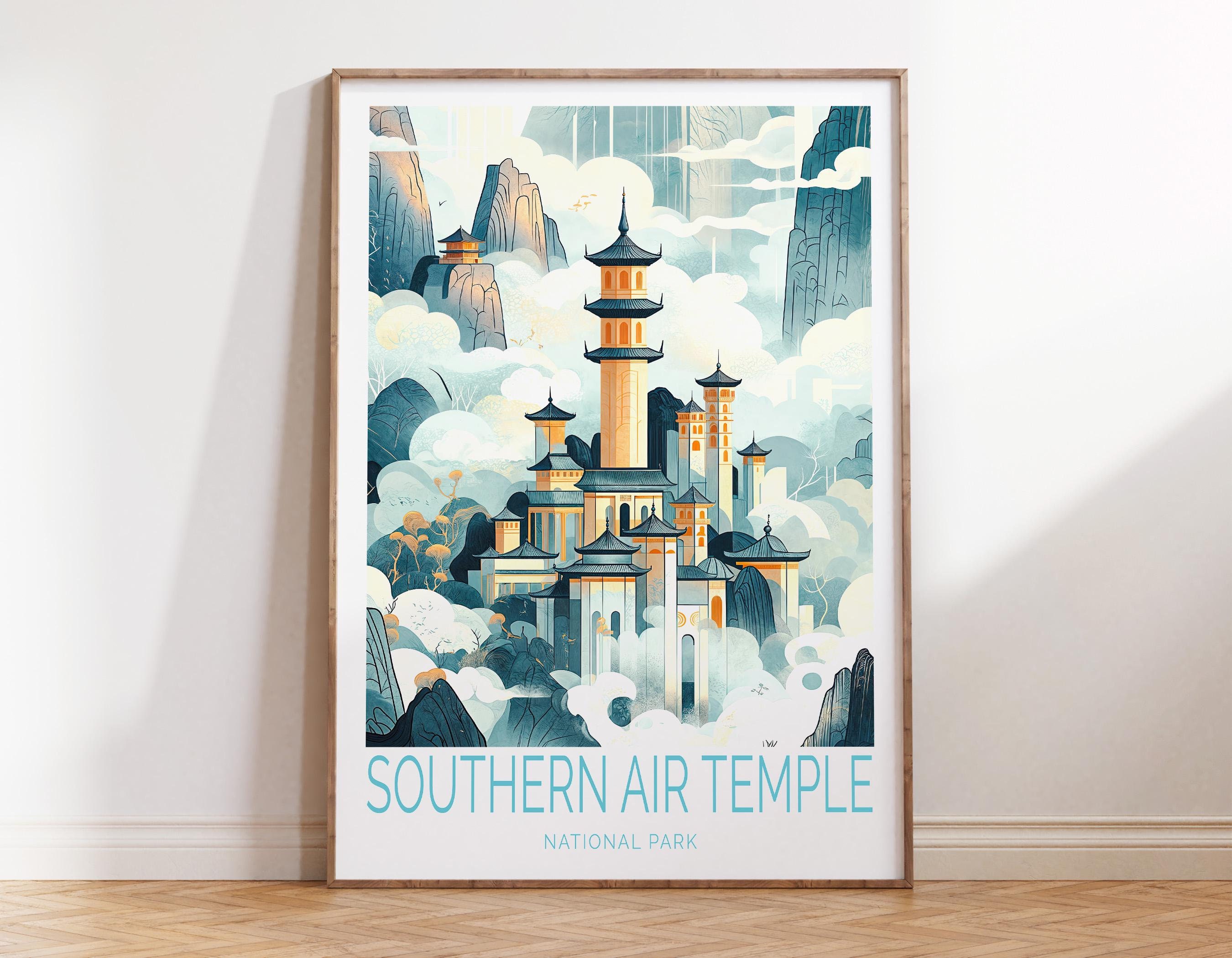 Southern Air Temple Travel Poster, National Park Wall Art, the
