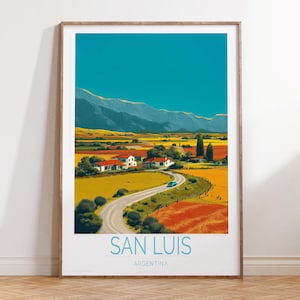San Luis Argentinien Reise Poster, Argentinien Reise Poster, San Luis Reise Wandkunst, Wohnkultur Geschenke, Hochzeitsgeschenke