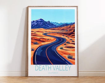 Death Valley Desert poster, Death Valley California print, Californië reizen muurkunst, gepersonaliseerde geschenken, woondecoratie