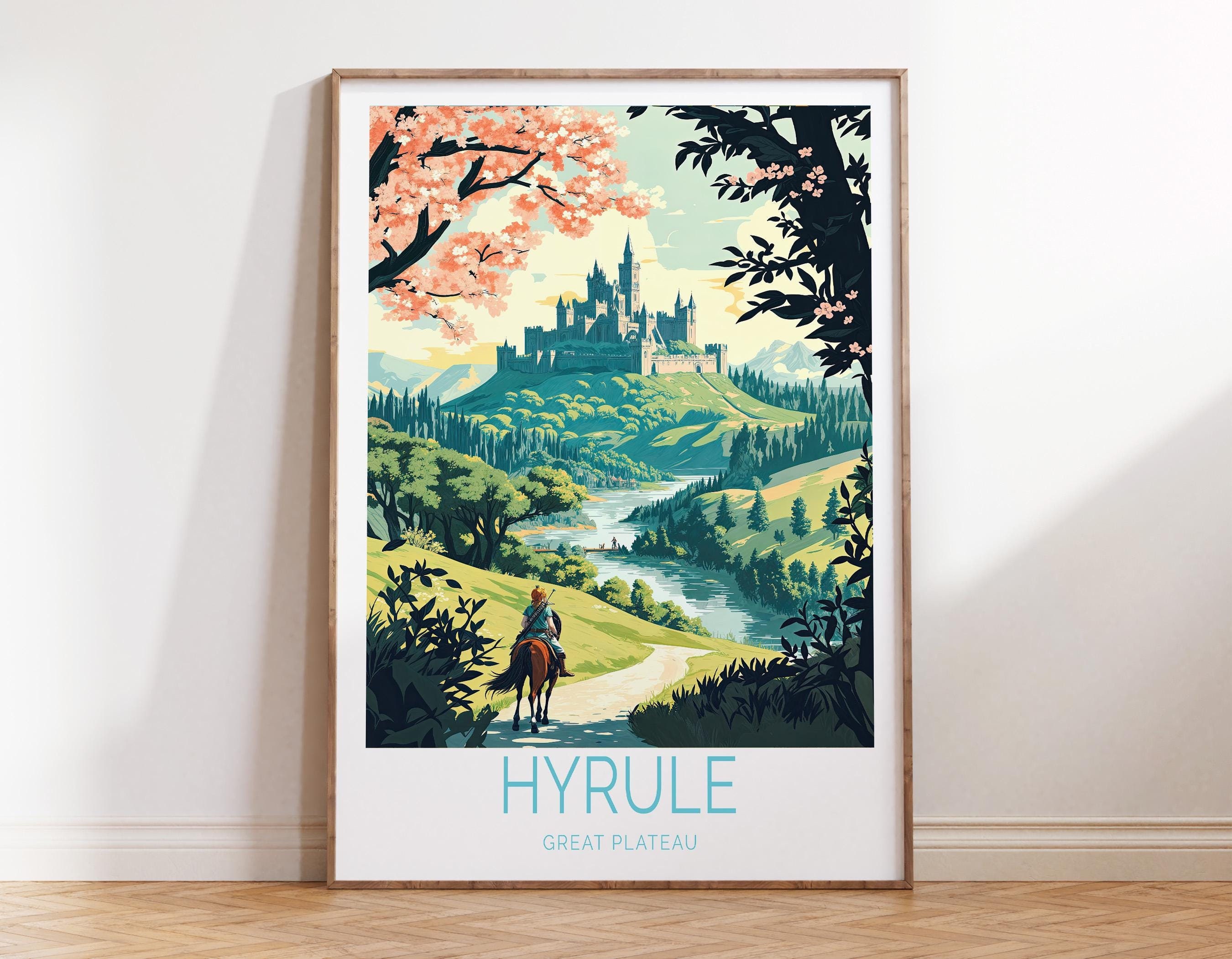 The Legend of Zelda Poster, Hyrule Great Plateau Wall Art, Hyrule