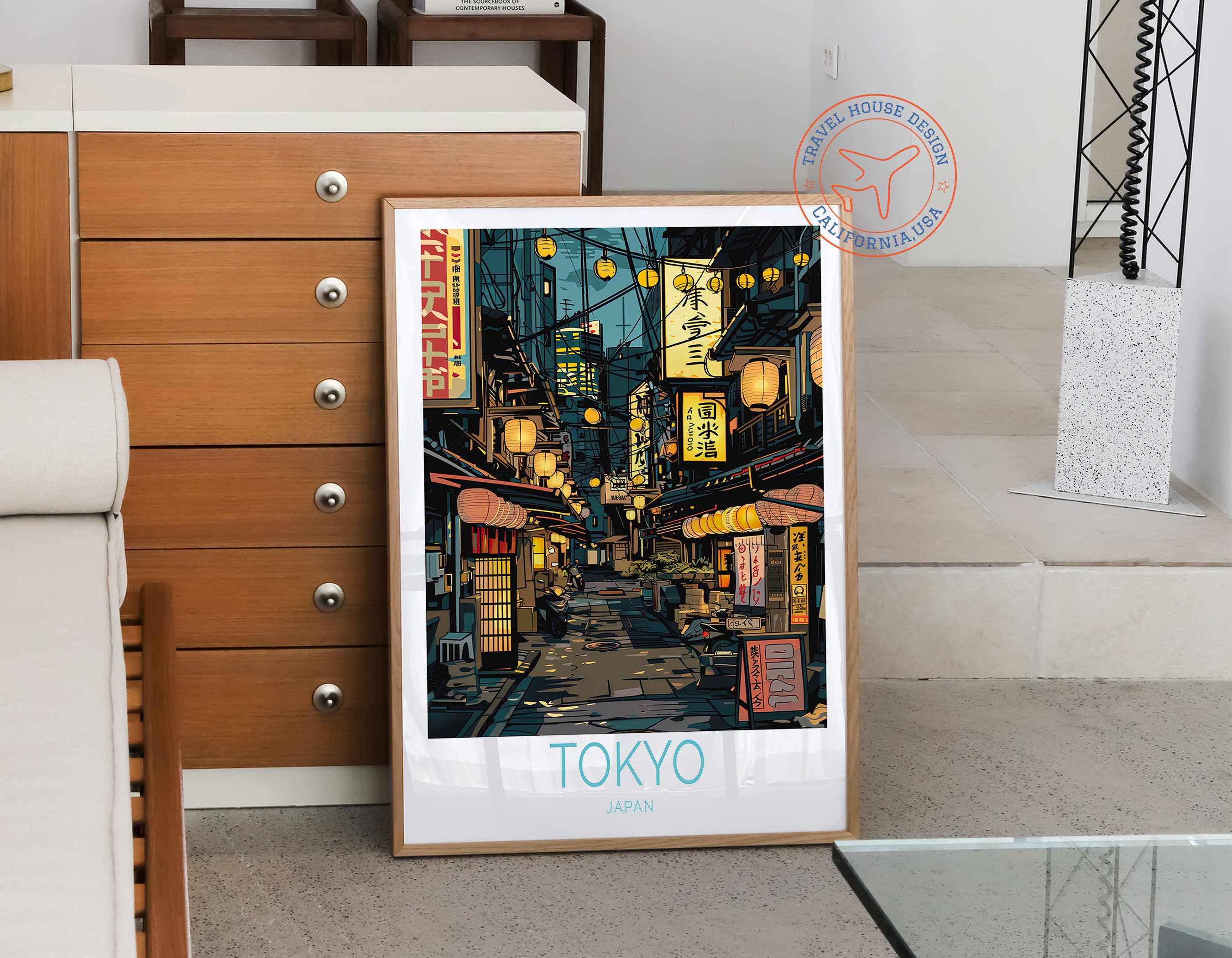 Tokyo Travel Poster, Tokyo Japan Wall Decor, Japanese Traveler