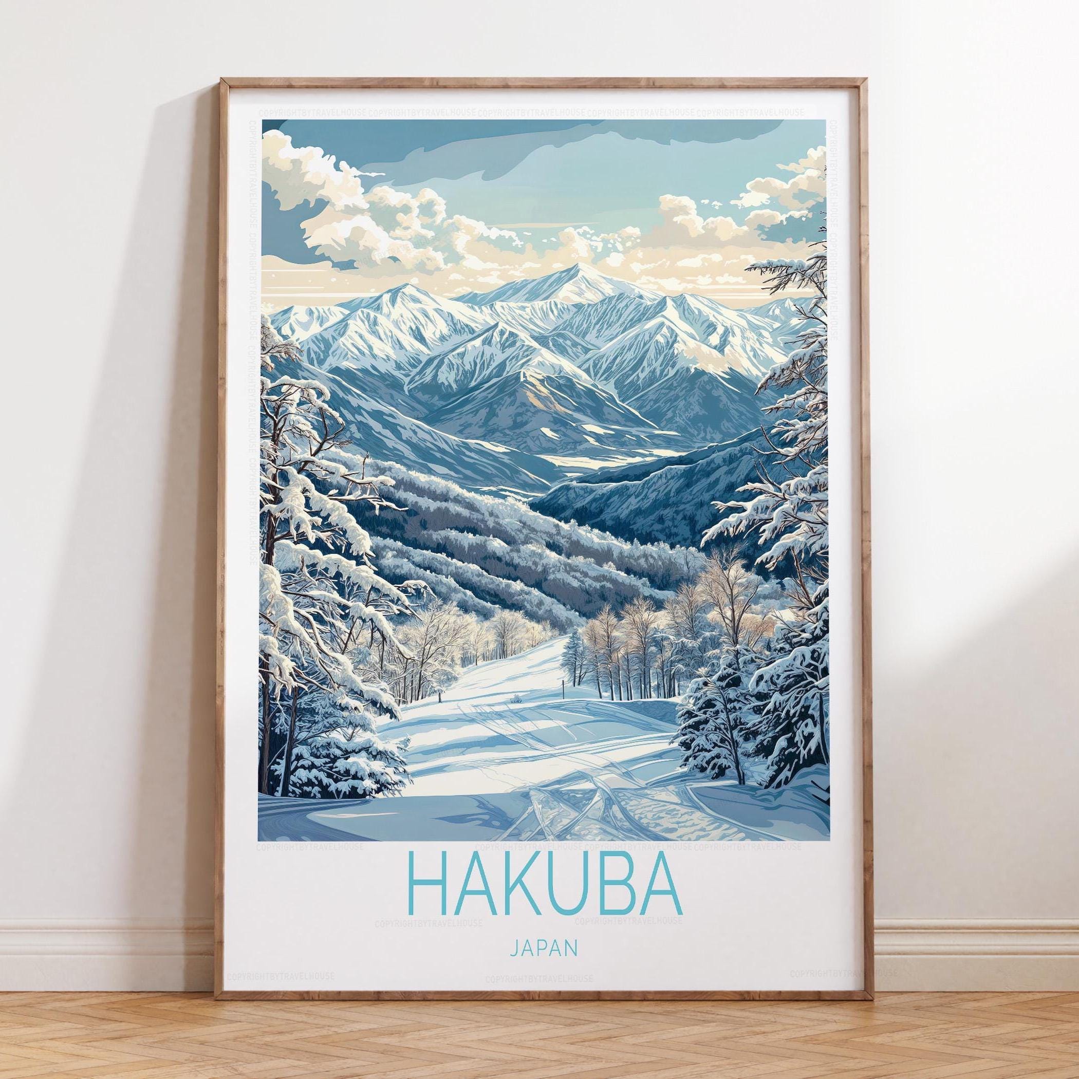 Hakuba Japan Travel Print, Japan Wall Art Print, Hakuba Travel