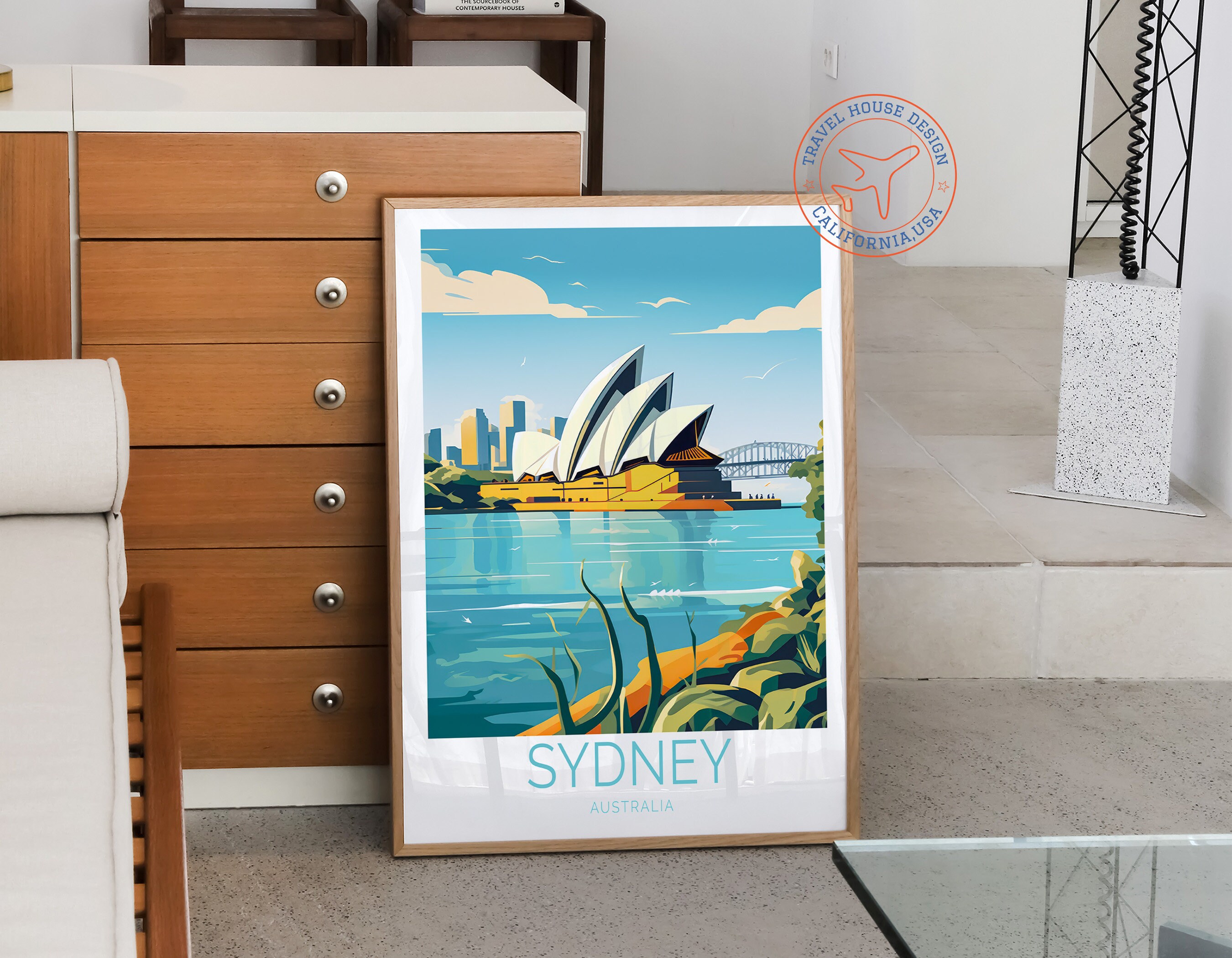 Sydney Australia Travel Poster, Sydney Australia Poster, Sydney Australia Travel Wall Art