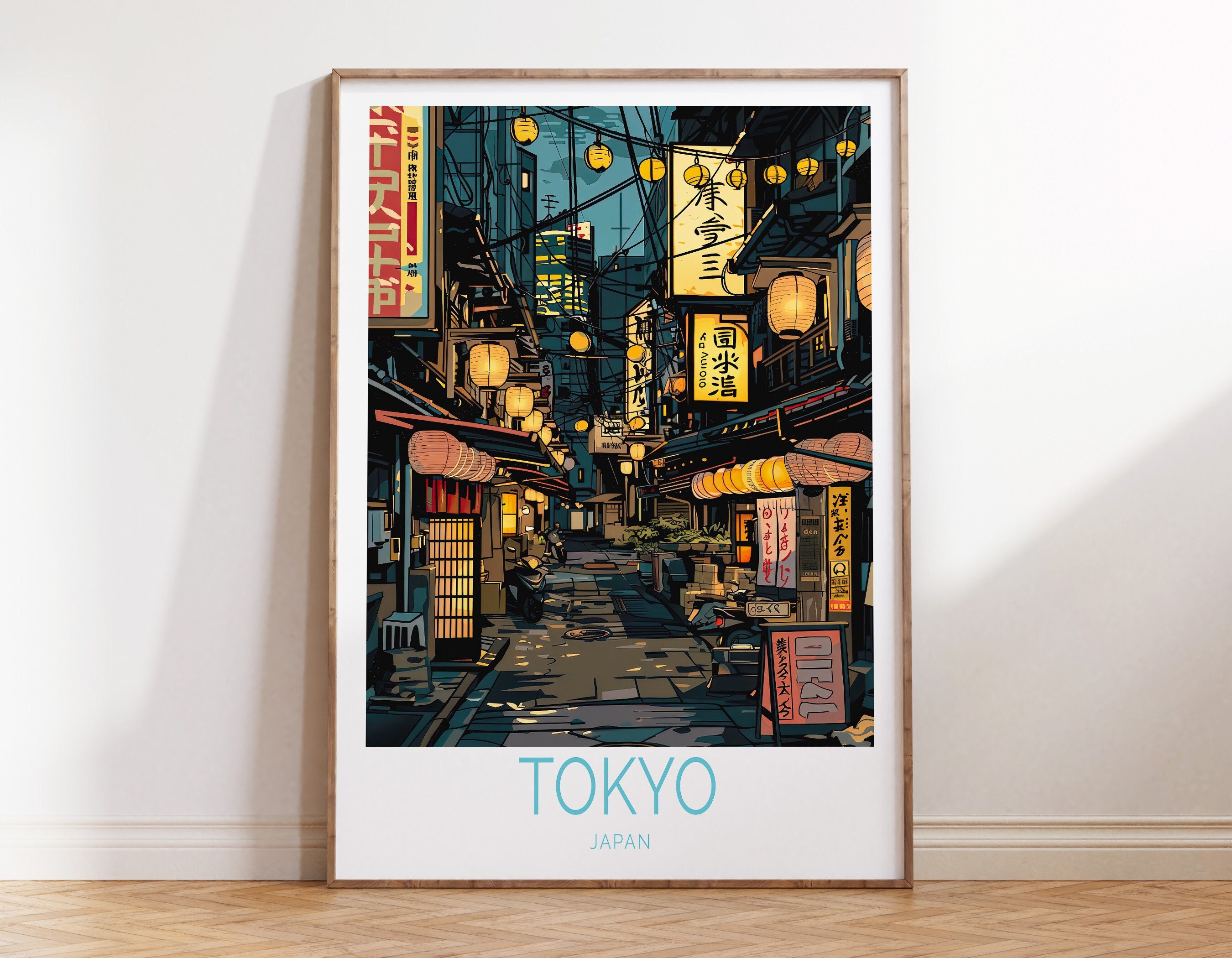 Tokyo Travel Poster, Tokyo Japan Wall Decor, Japanese Traveler