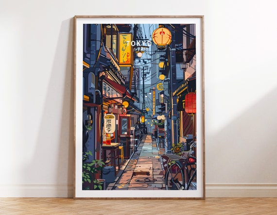 Tokyo Japan Travel Print, Tokyo City Wall Art, Japanese Travel