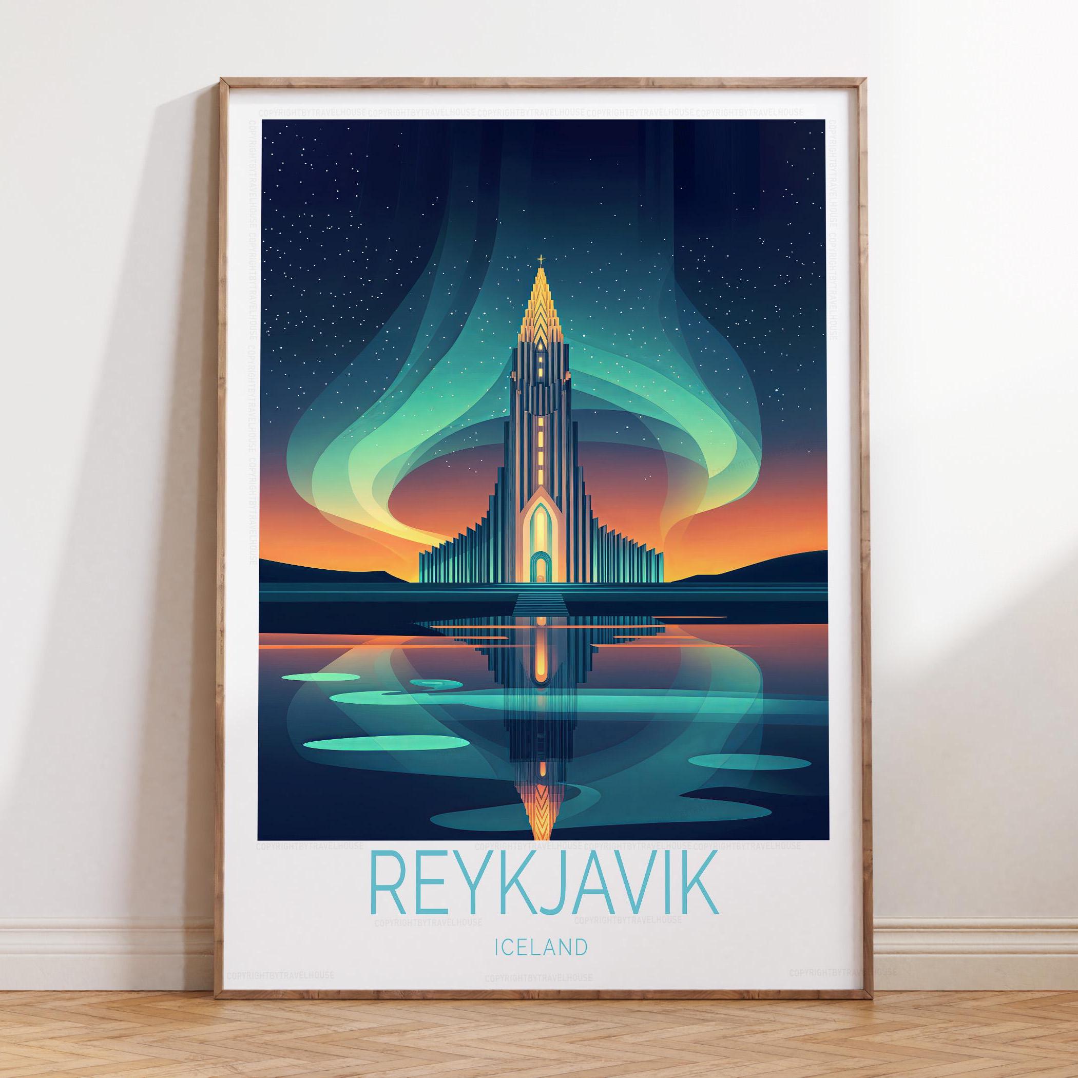 Reykjavik Iceland Travel Print ,iceland Wall Art Print, Reykjavik