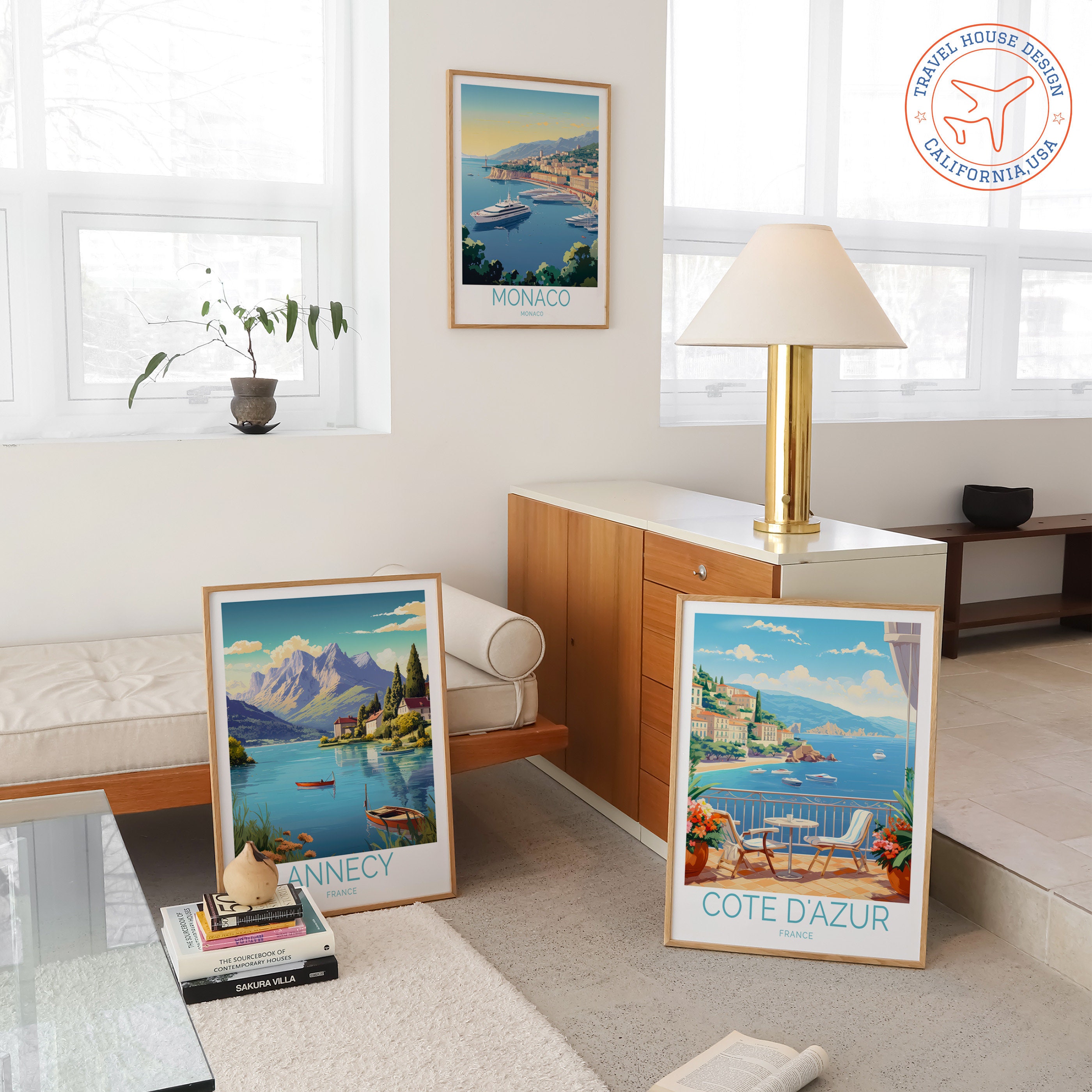 Cote D'azur France French Riviera Travel Poster Cote - Etsy