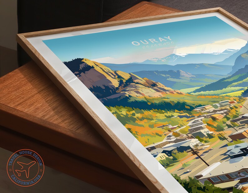 Ouray Travel Poster, Ouray Colorado Poster, Ouray Travel Wall Art