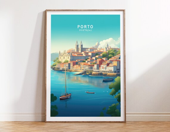 Porto Portugal Travel Poster, Porto Portugal Poster, Porto Portugal Travel Wall Art, Portugal Travel Gift, Porto Minimalist Print