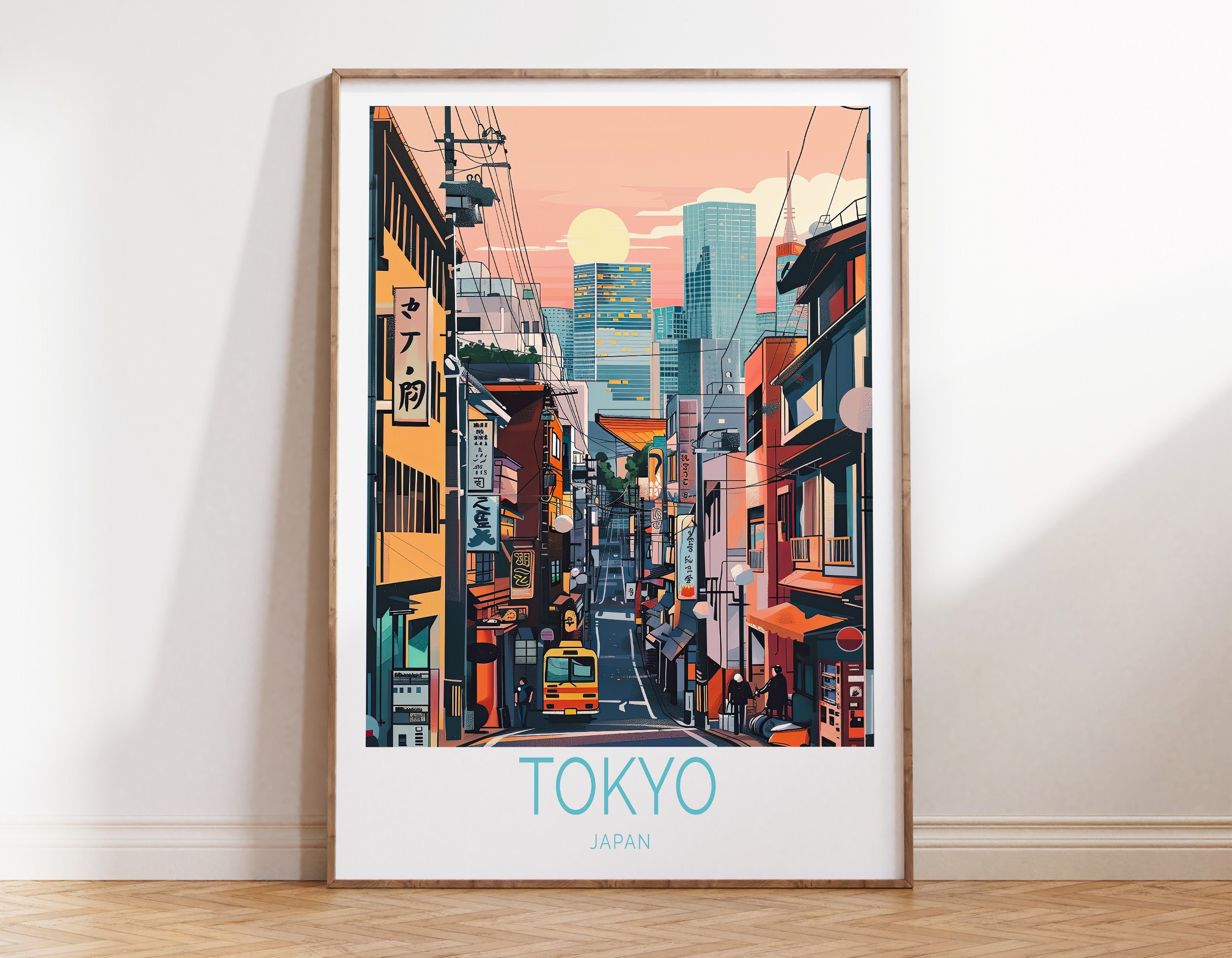 Tokyo Poster, Tokyo Japan Wall Art, Japan City Poster, Japanese