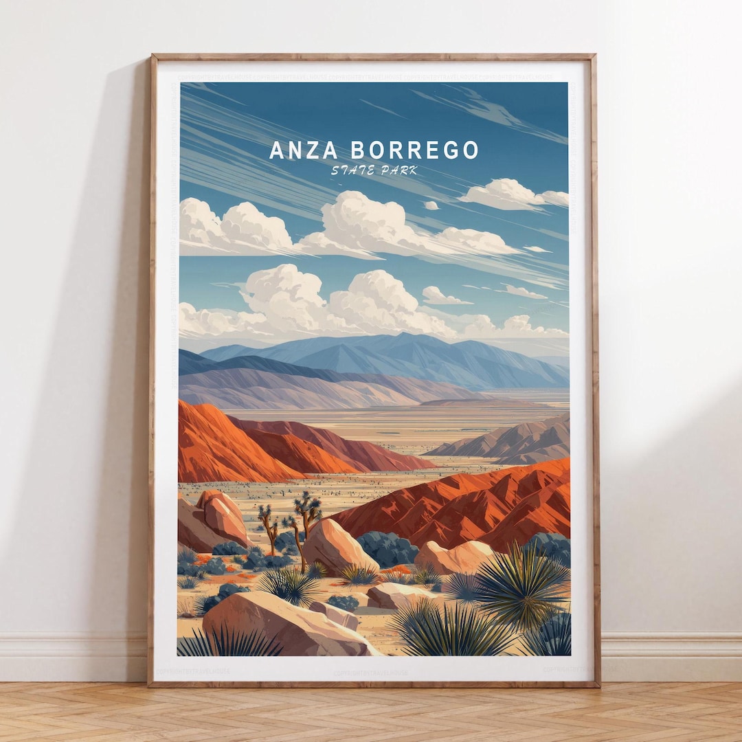 California Wall Print, Anza Borrego Desert Landscape, Scenic