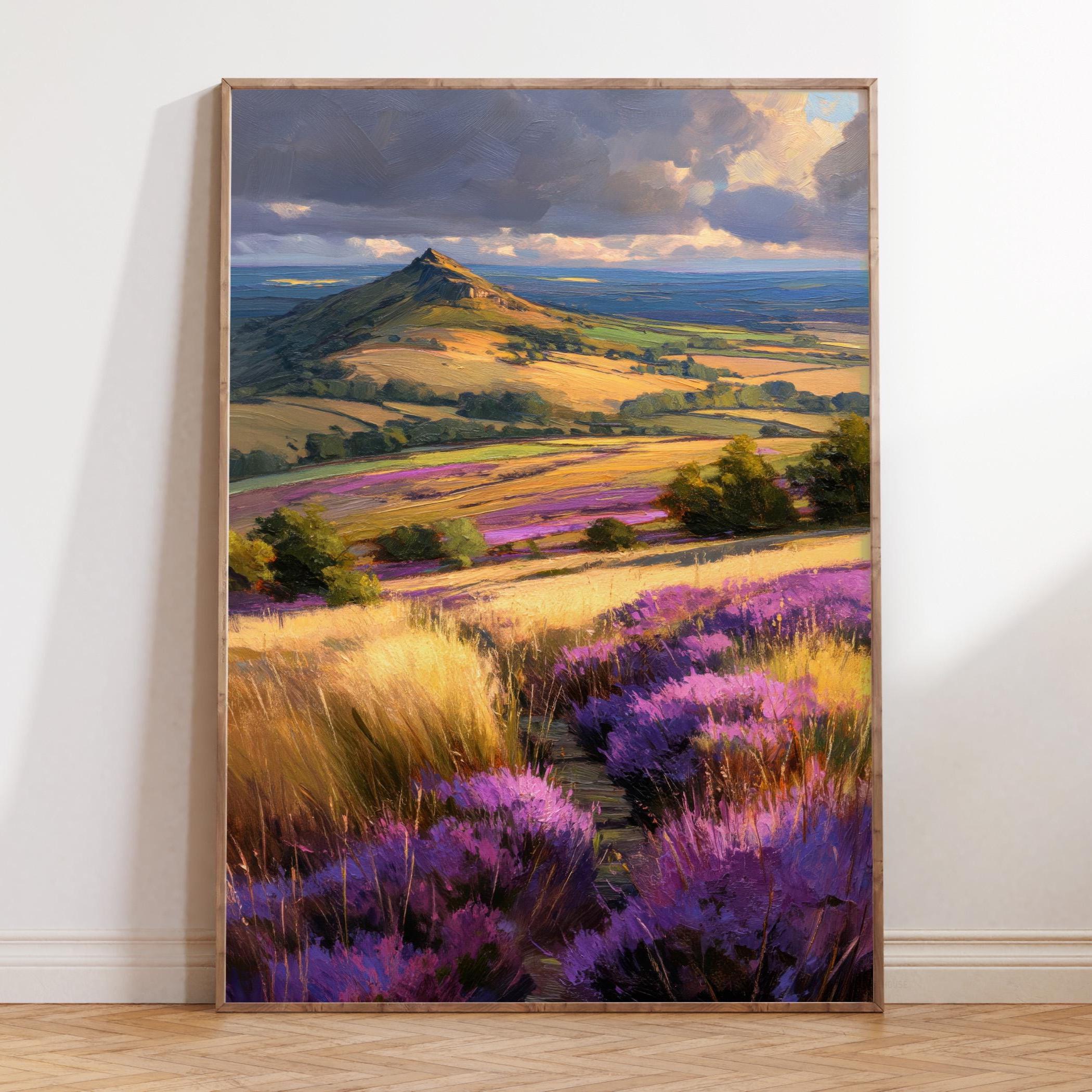 Roseberry Topping England Oil Painting Print – Yorkshire Landscape