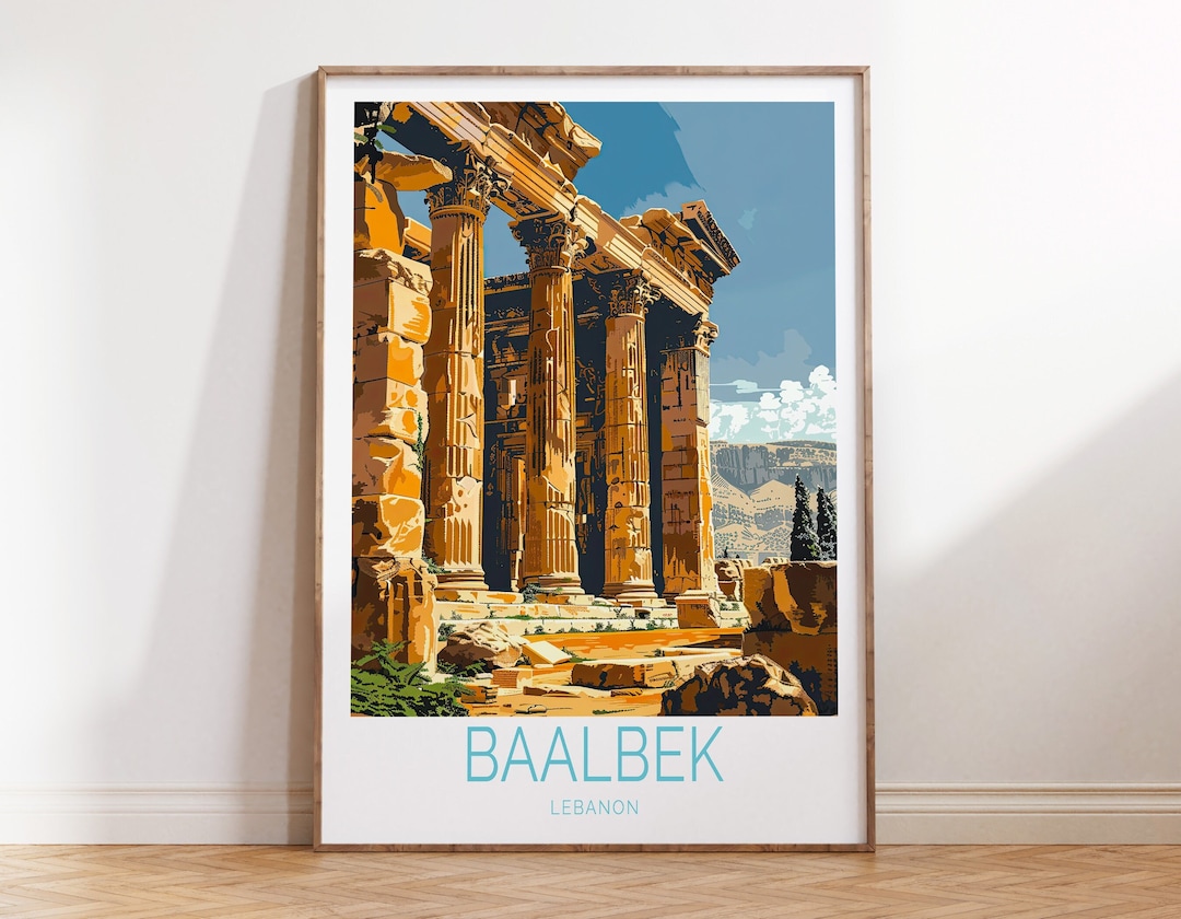 Baalbek Travel Print, Lebanon Poster, Baalbek Lebanon Travel Wall Art ...