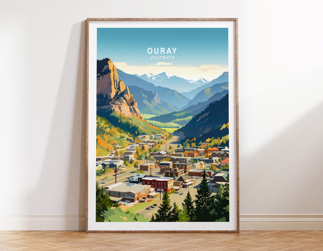 Ouray Travel Poster, Ouray Colorado Poster, Ouray Travel Wall Art