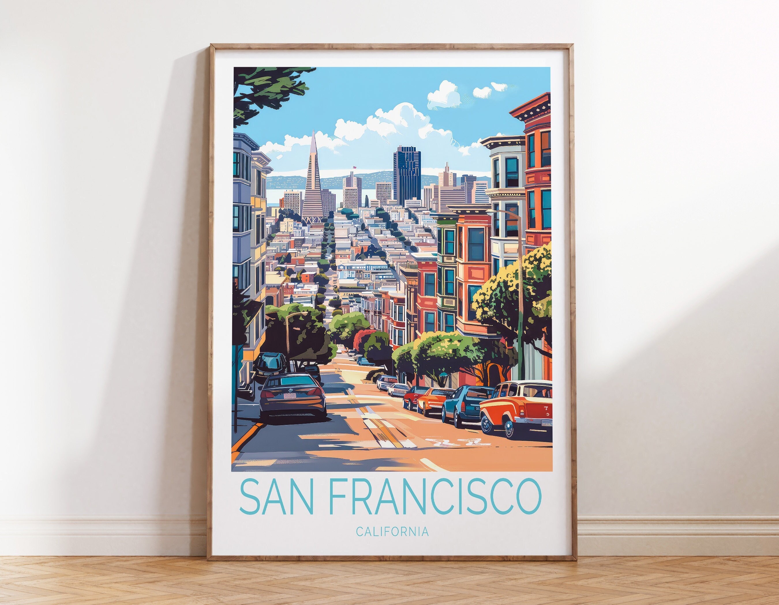 San Francisco Travel Poster, California Poster, San Francisco