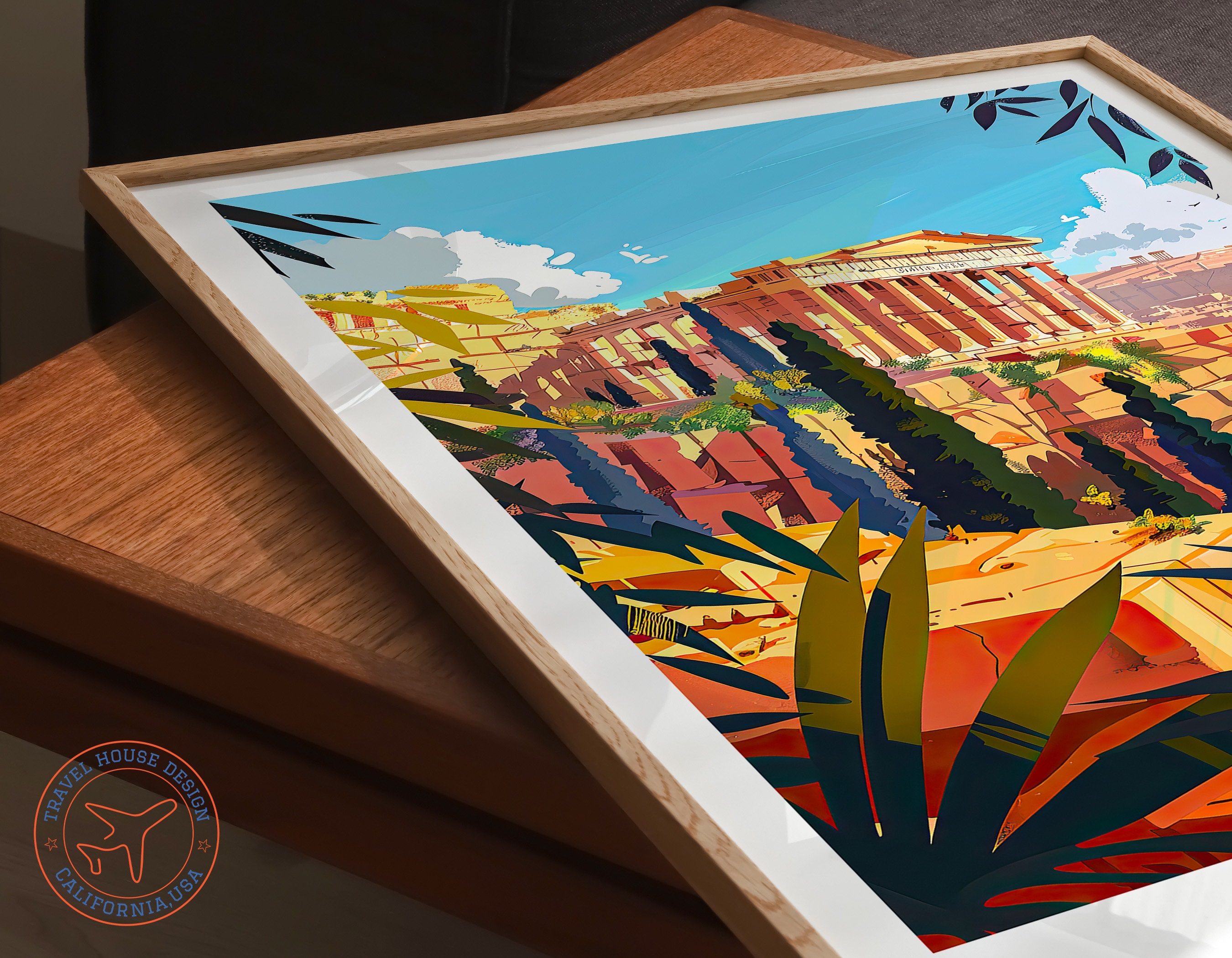 Baalbek Lebanon Travel Poster, Lebanon Wall Art, Baalbek Travel Wall ...