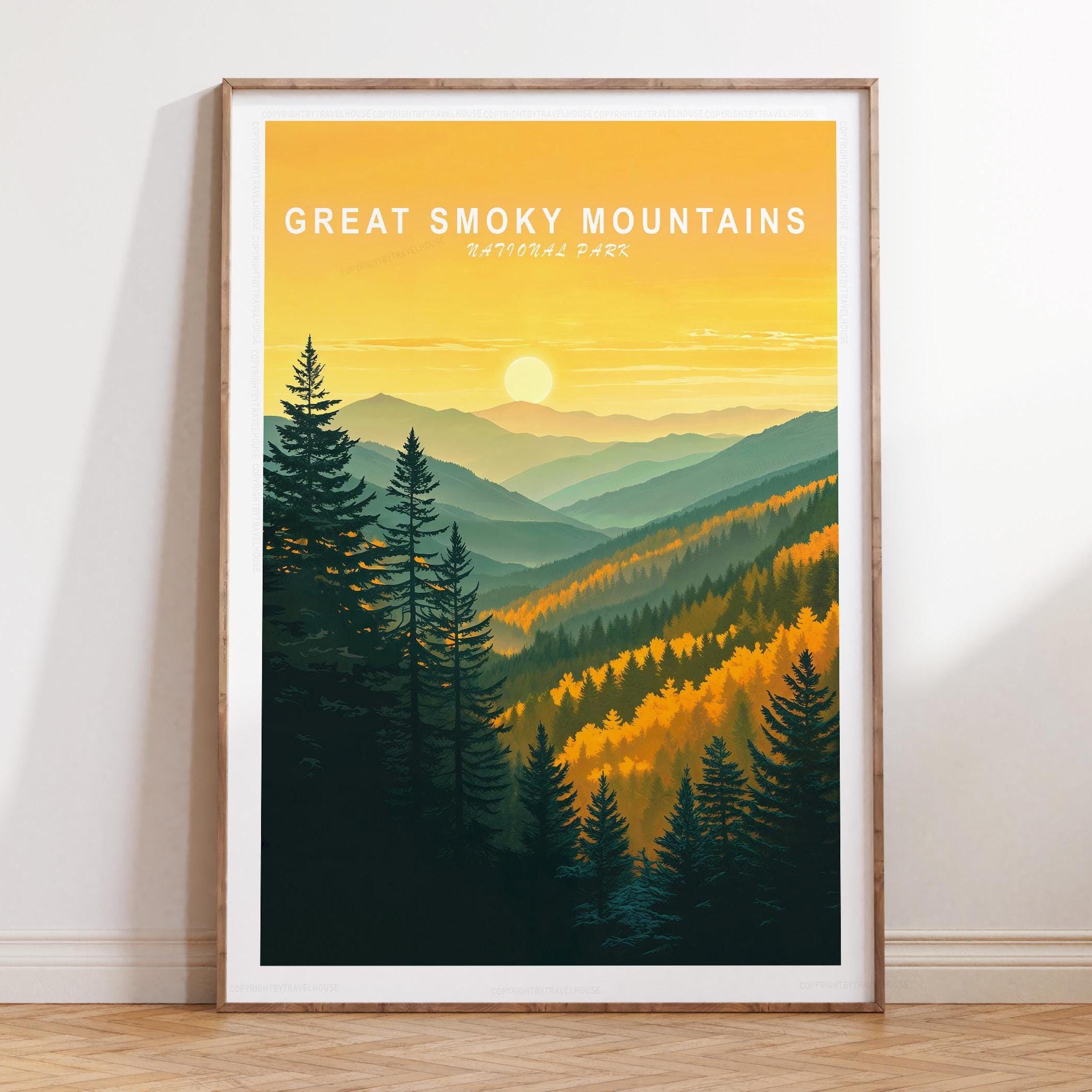 Great Smoky Mountains National Park Travel Poster, National Park