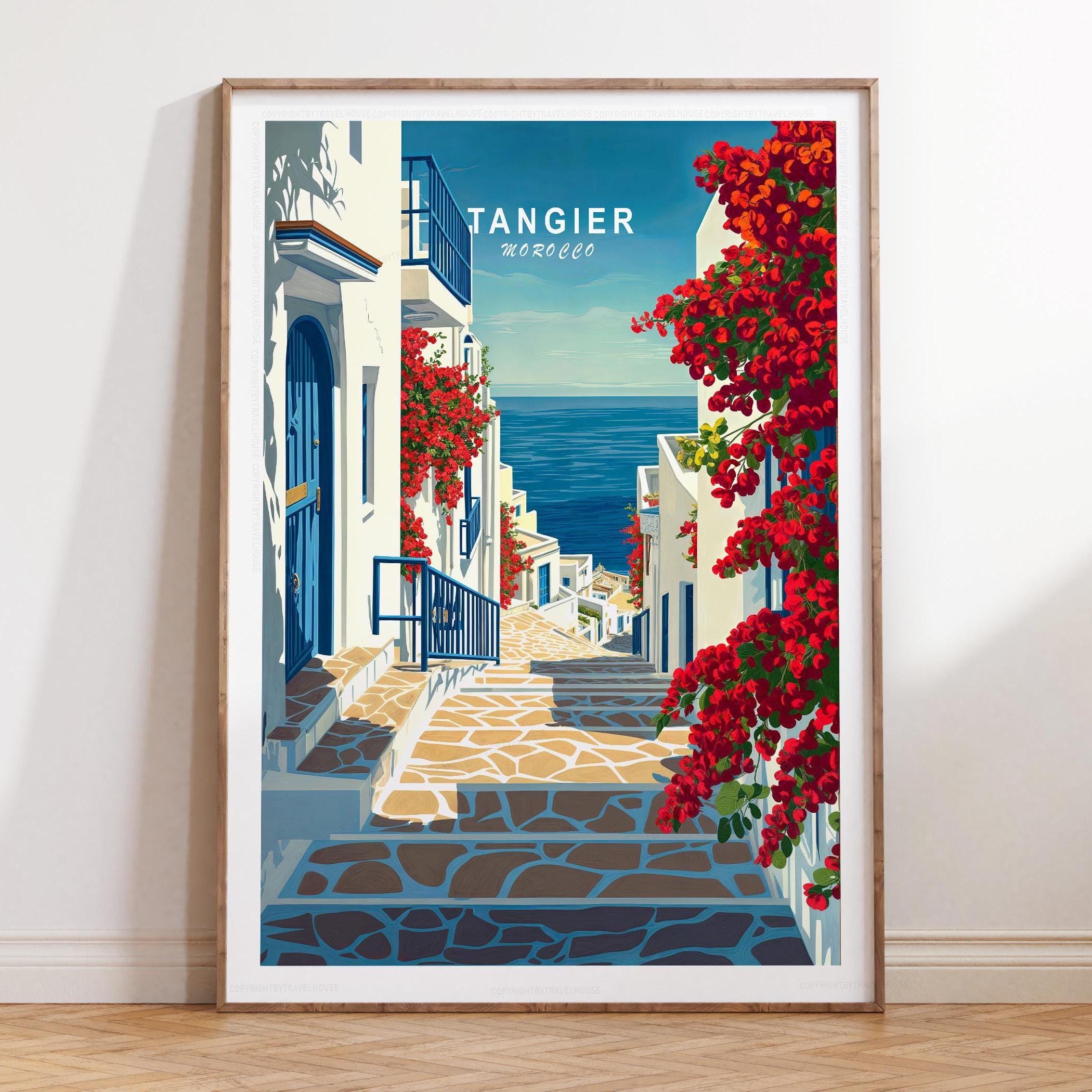 Tangier Morocco Travel Print, Morocco Travel Poster Tangier, Wall