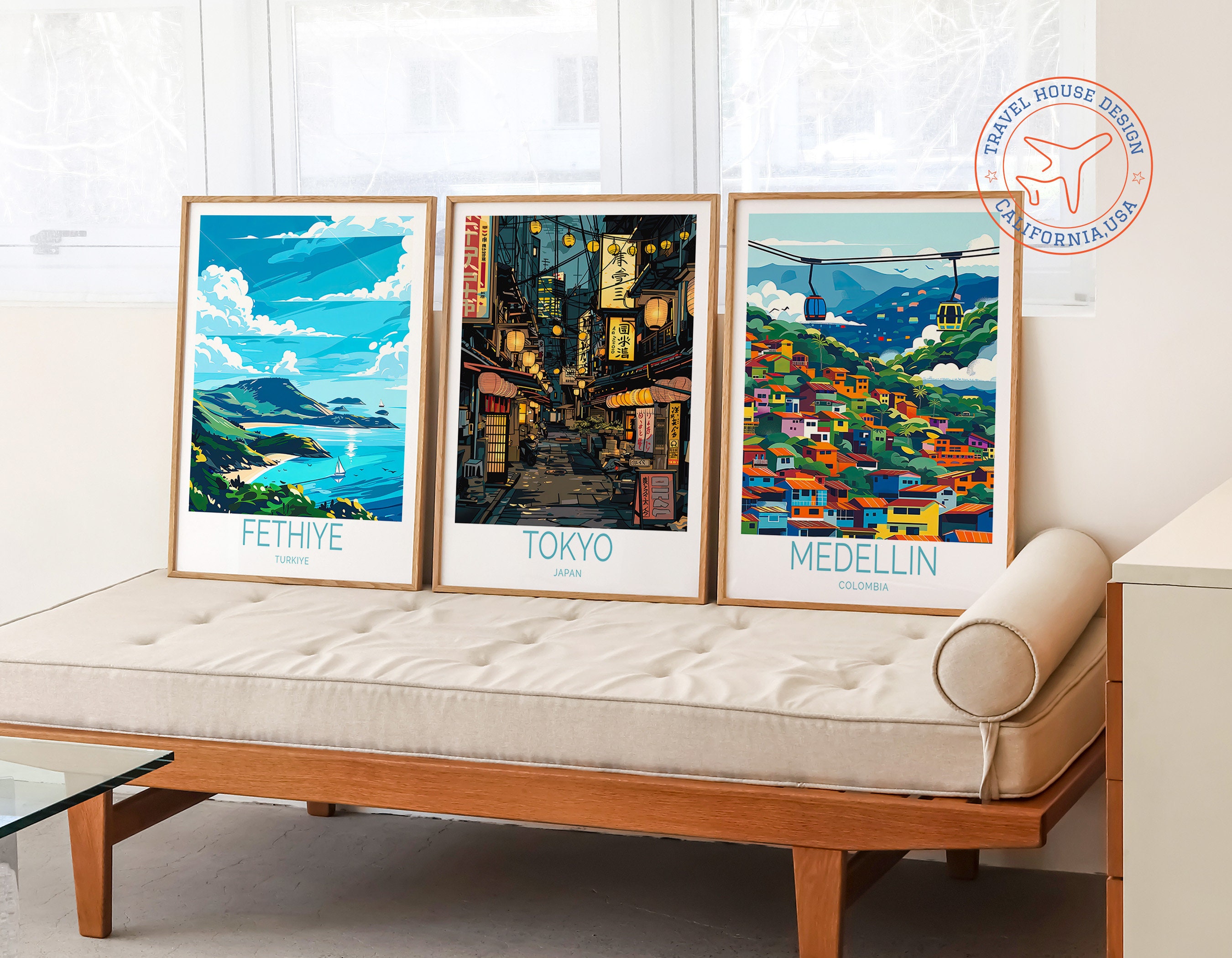 Tokyo Travel Poster, Tokyo Japan Wall Decor, Japanese Traveler