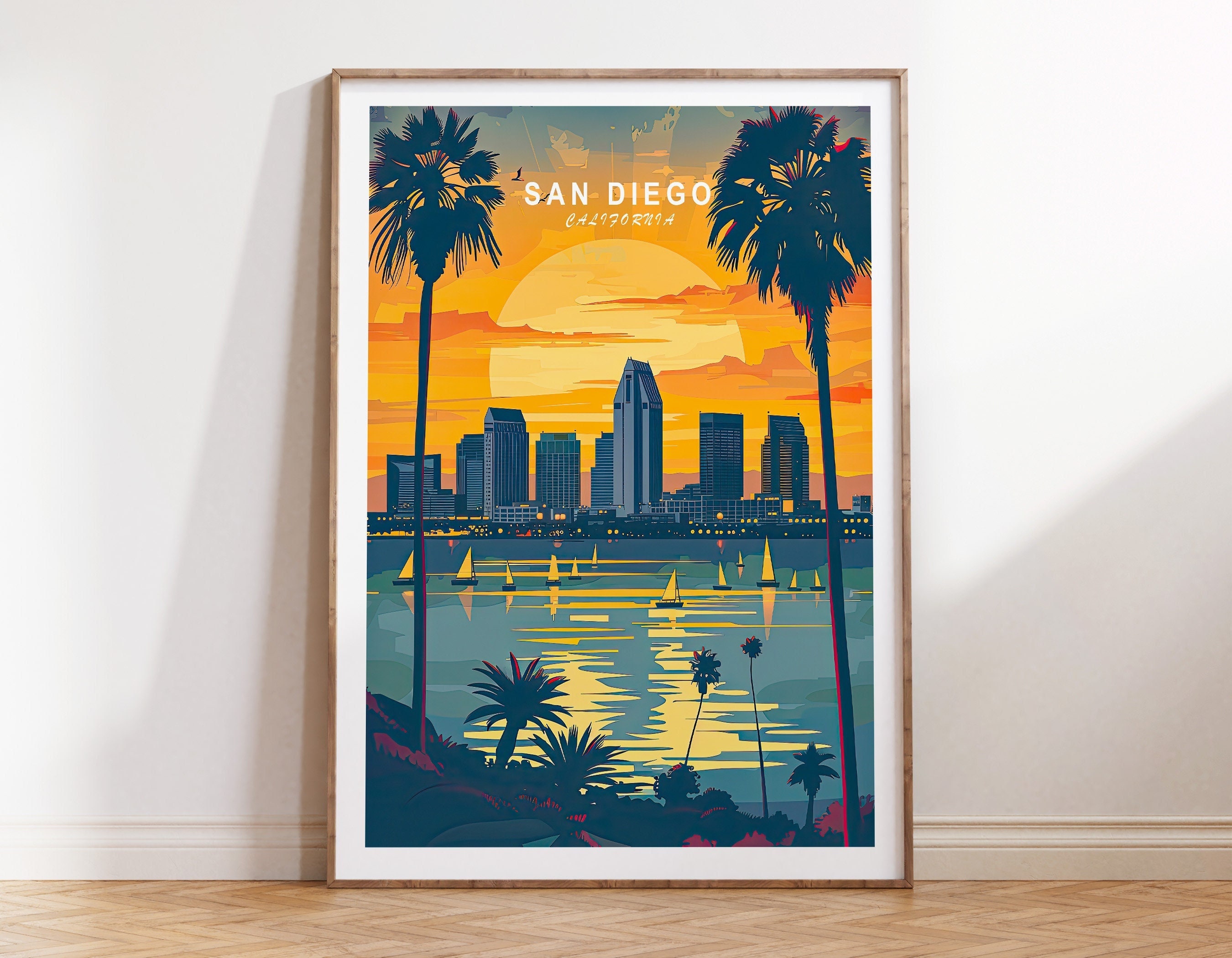 サンディエゴ カリフォルニア旅行ポスター、カリフォルニア ウォール