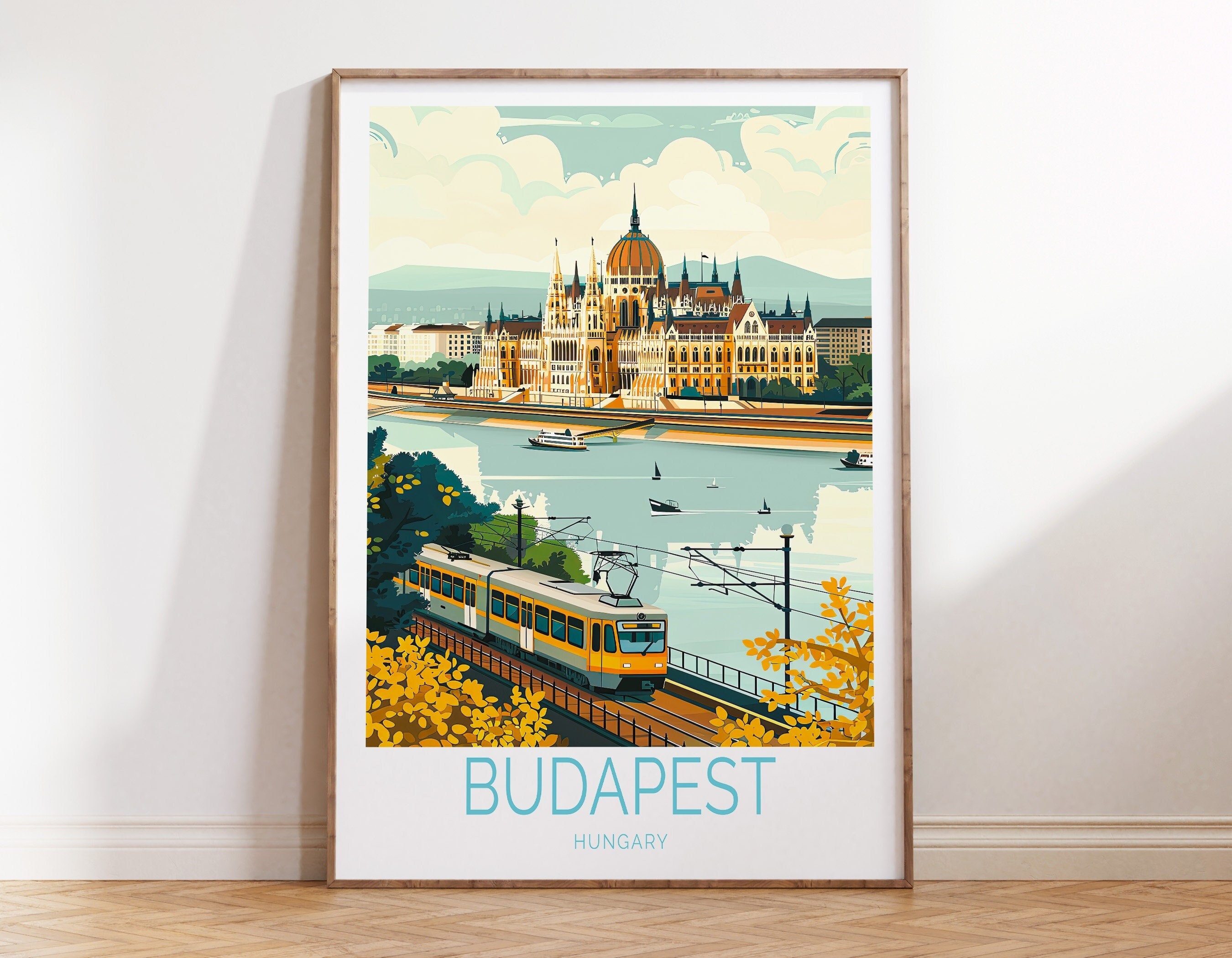 Budapest Hungary Travel Poster, Hungary Travel Poster, Budapest