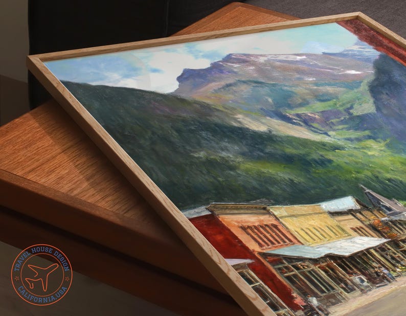 Telluride Colorado Oil Painting Print, Mountain Town Poster, Street ...