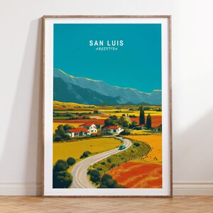 San Luis Travel Wall Art, San Luis Argentina Travel Poster, Argentina Travel Print, Minimalist Travel Poster, Home Decor