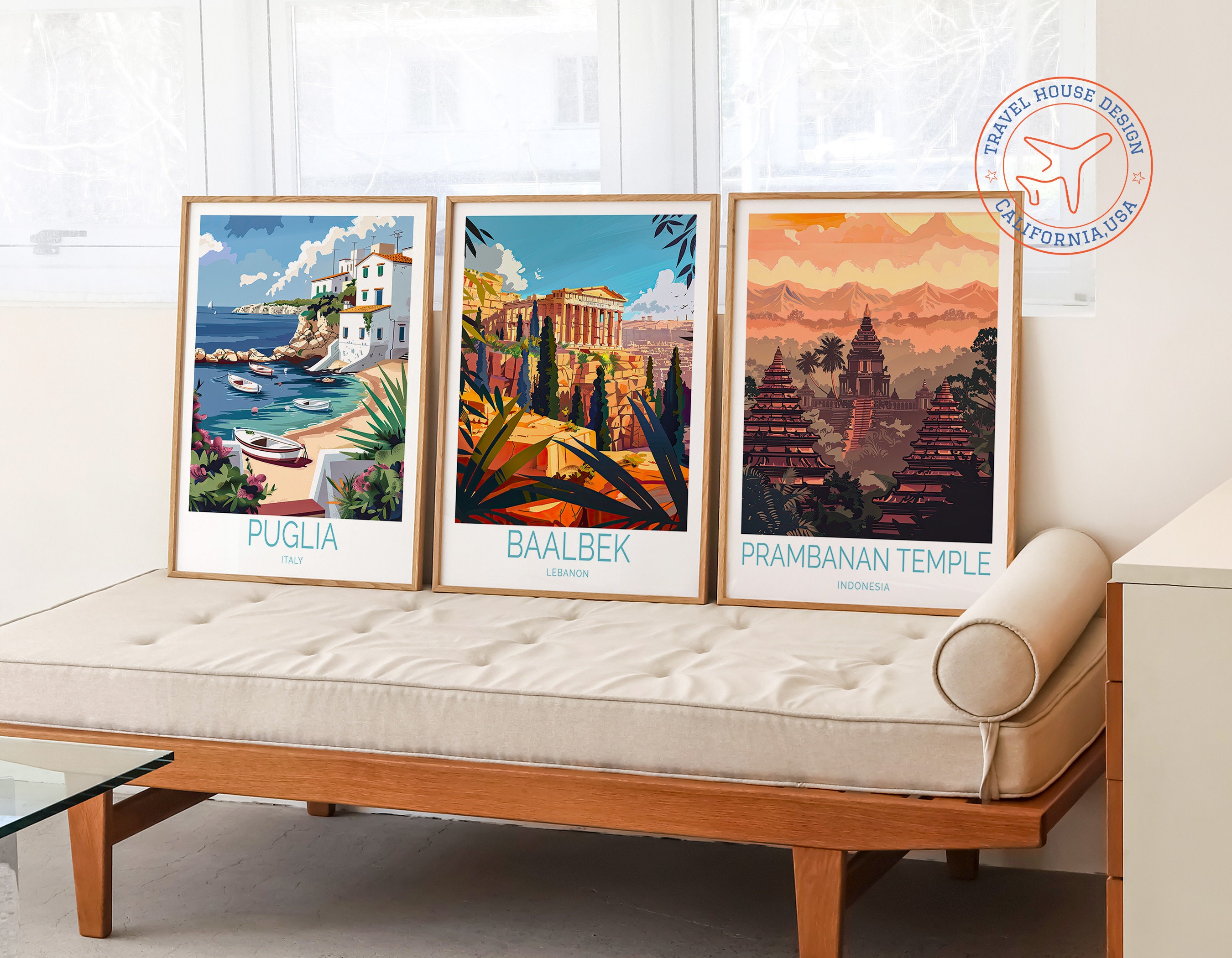 Baalbek Lebanon Travel Poster, Lebanon Wall Art, Baalbek Travel Wall ...