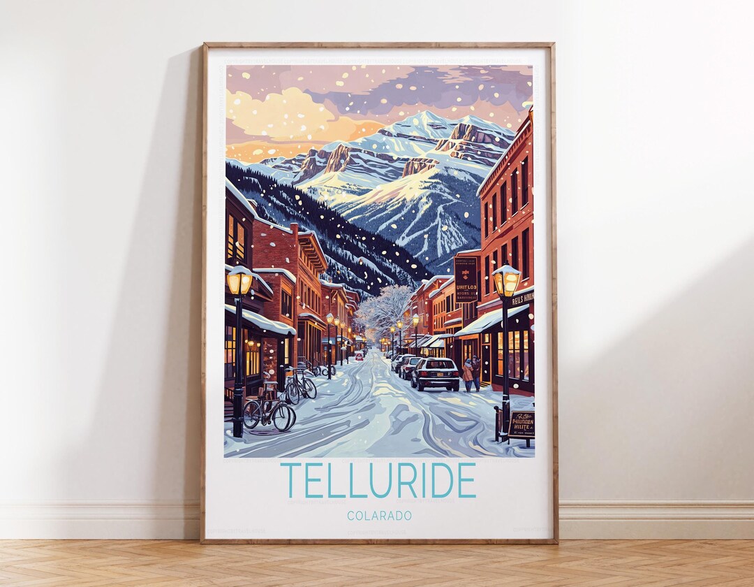 Telluride Travel Print - Colorado, Telluride Travel Poster, Colorado ...