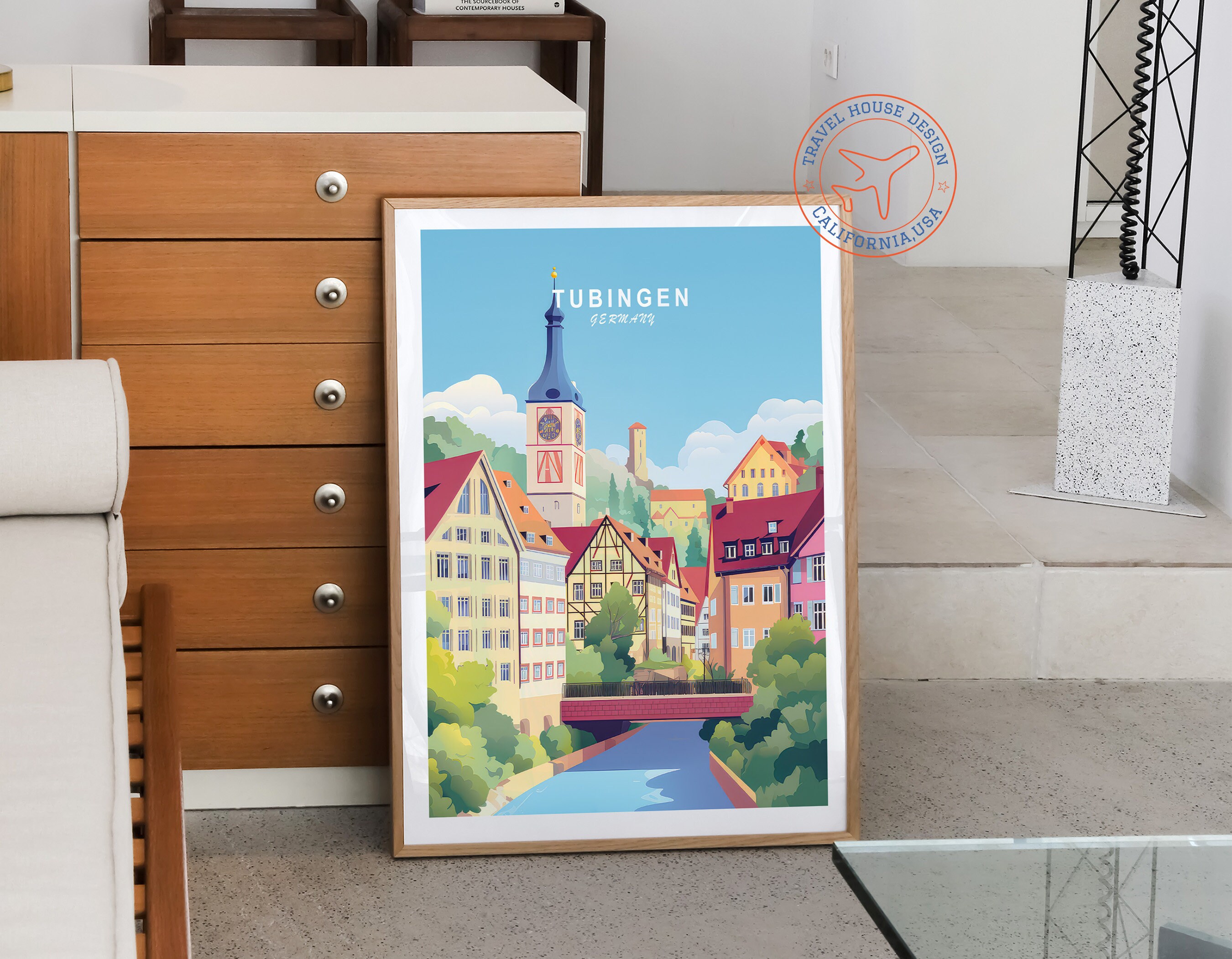 テュービンゲン ドイツ旅行ポスター、ドイツ旅行ギフト