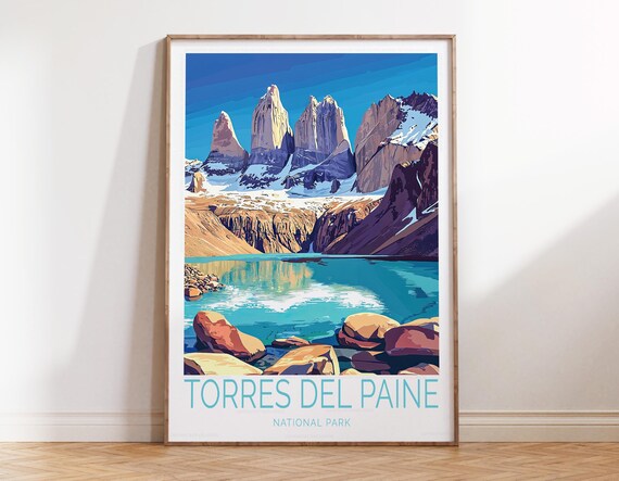 Torres Del Paine Scenic Print, Patagonia Wall Art, Chile National