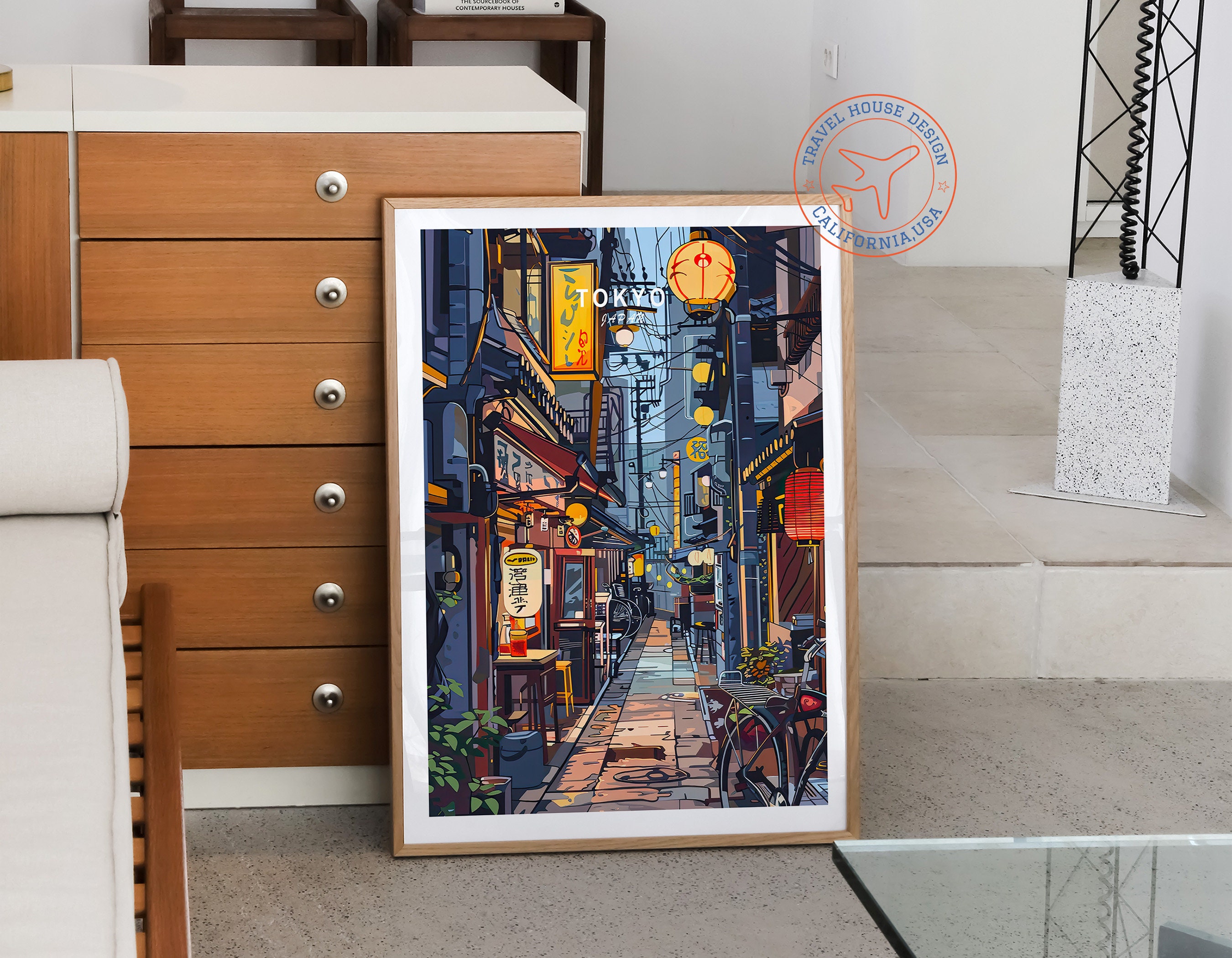 Tokyo Japan Travel Print, Tokyo City Wall Art, Japanese Travel