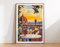 Florence Italy Travel Poster, Italy Wall Art, Florence Italia Travel Gifts, Italy Sunset Poster, Wedding Gifts, Personalised Gifts