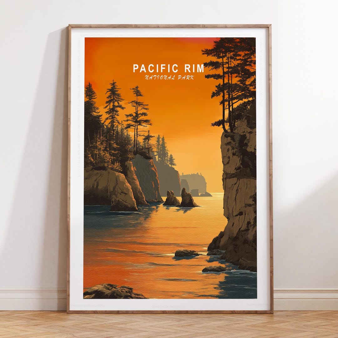 Pacific Rim National Park Travel Print, National Park Travel Wall Art ...